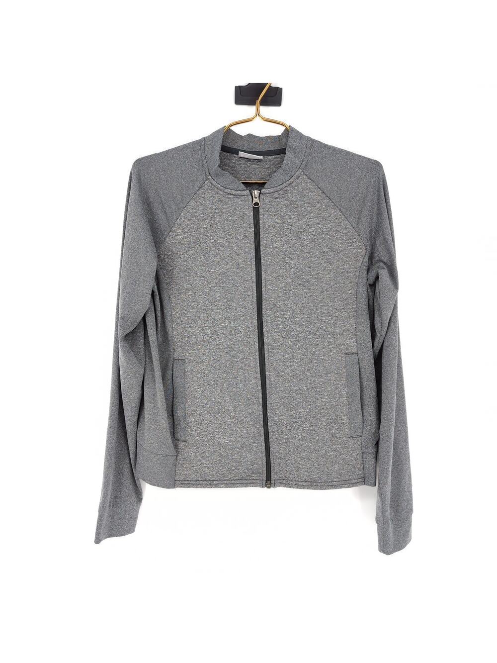 Columbia Women Polyester Gray Grey Full Zip Jacket with Pockets - Size S - EUC